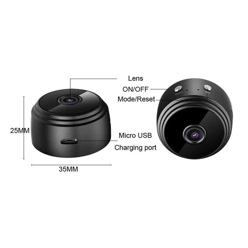 1080P HD Wireless MINI CCTV WiFi  Indoor &Outdoor IP Camera CAM Home Security