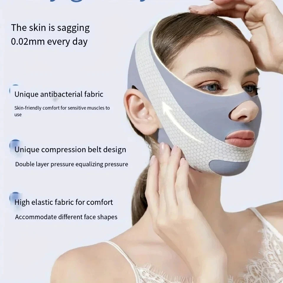 Face Slimming V-Line Lift Mask | Double Chin Reducer | Adjustable Strap Band