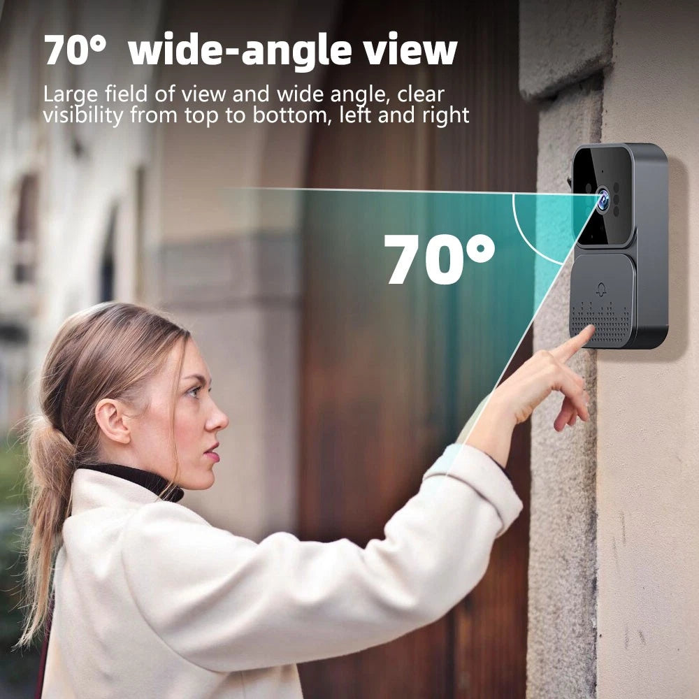 Smart Wireless Video Doorbell Security Streaming Camera Door Bell Intercom HD