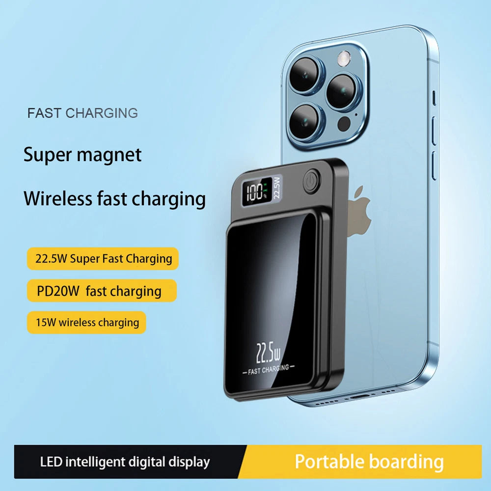 10000mAh Wireless Magnetic Power Bank Charger Battery For i.Phone 16 15 14 13 12