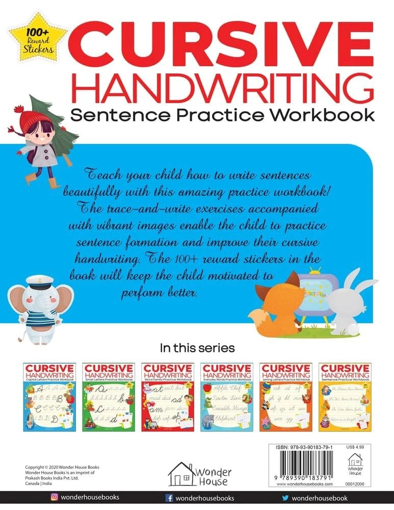Cursive Handwriting - Sentence Practice Workbook