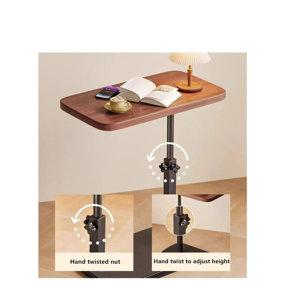 C-Shaped Flip Sofa Side End Table Coffee Laptop Table Living Room Bedroom