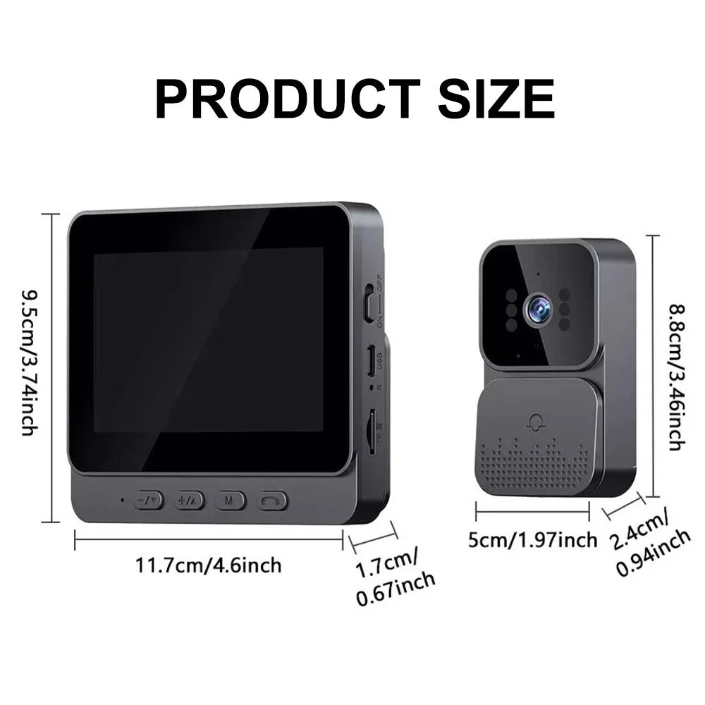 Wireless WiFi Video Doorbell Smart Camera Door Bell Ring Intercom Security UK