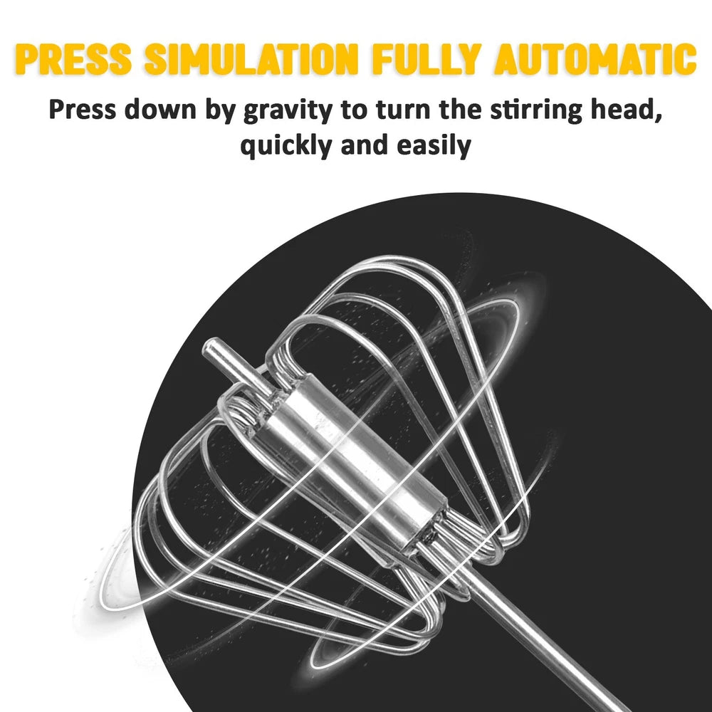 AEX Egg whisk Beater shaker Mini Hand Push Beater Milk Drink Mixer Kitchen Tool