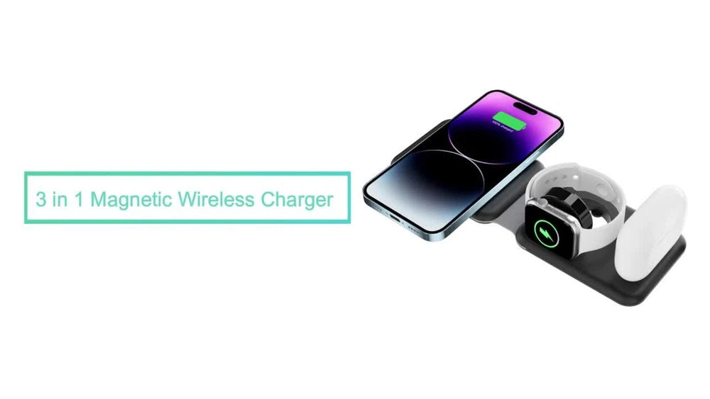 3in1 Wireless Charger Dock Charging Station For Apple Watch iPhone 16 15 14 13 X