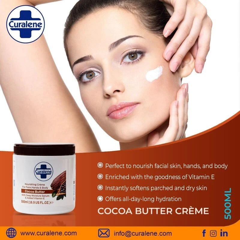 Curalene Aqueous Cream Dry Skin Relief Cocoa Butter 500ml x 6