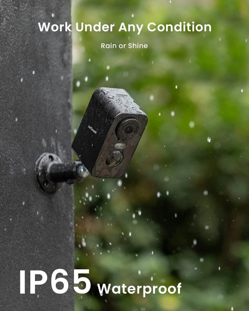 Outdoor Wireless Security Camera Home 2K WiFi Battery CCTV System SD Card