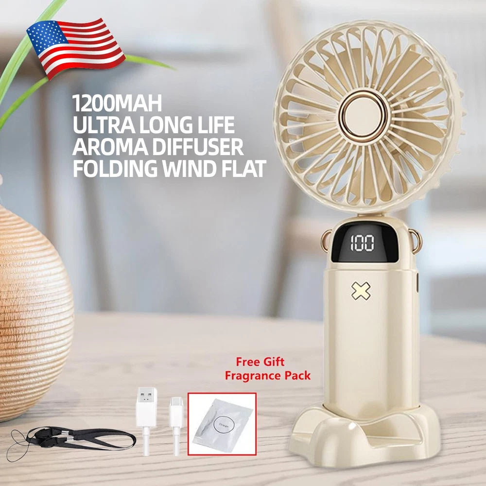 Neck Fan USB Portable Neck Fan Rechargeable Portable Cooler Neckband Bladeless~