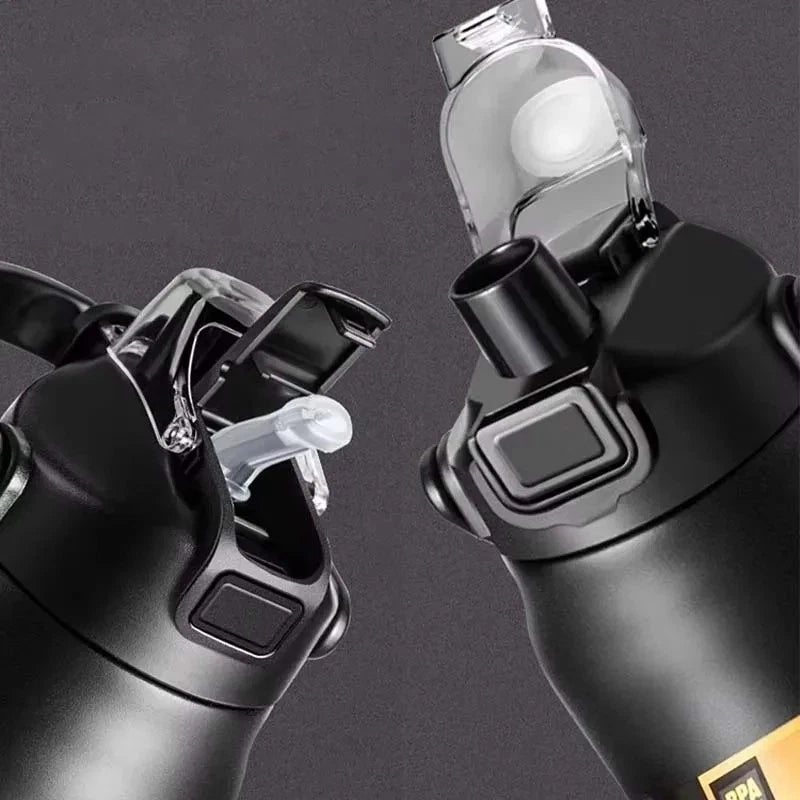 Thermos Flask 304 Stainless Steel Insulated Water Bottle  Sports Cold Hot..