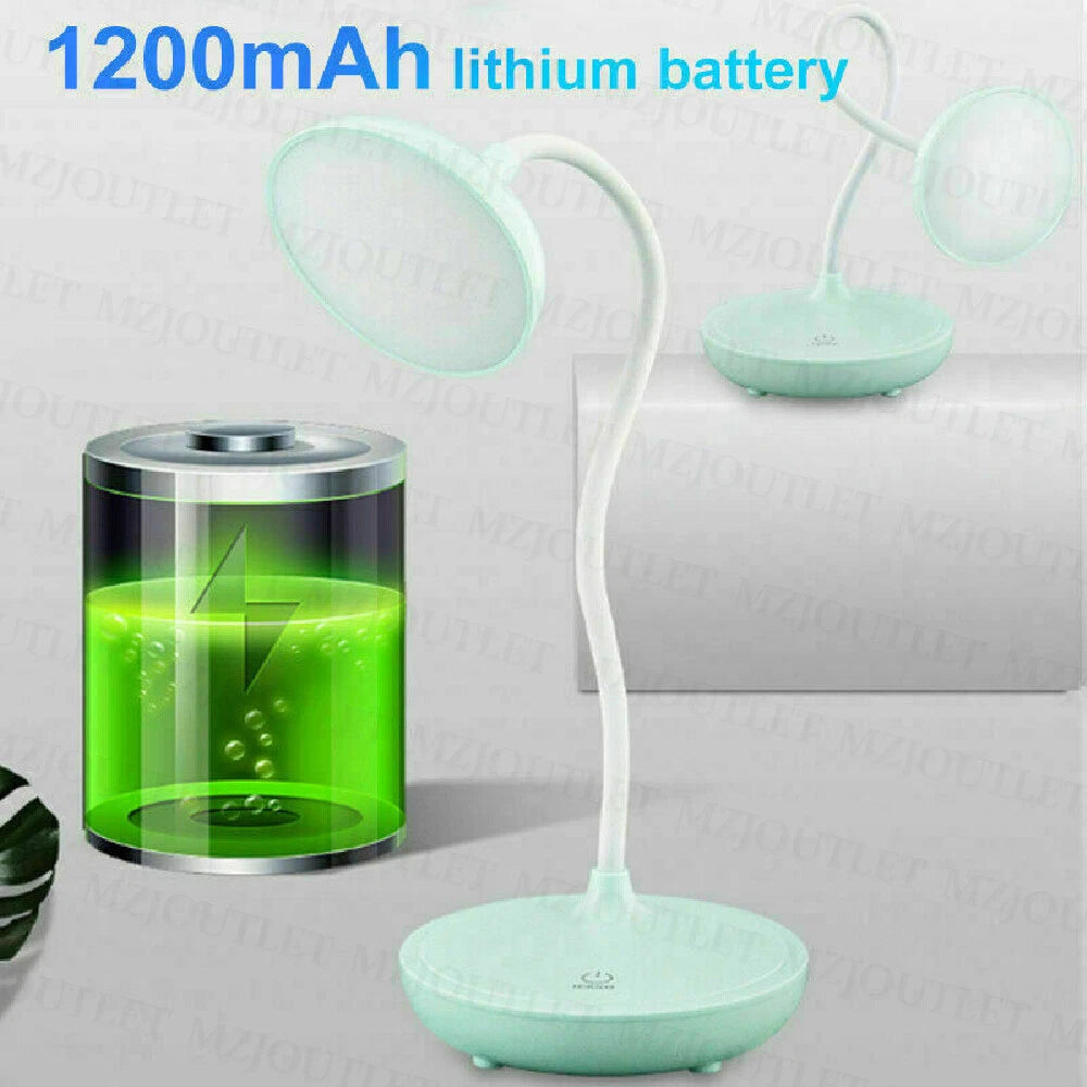 20 LED Flexible Touch Desk Light Bedside Reading Lamp Dimmable USB Rechargeable