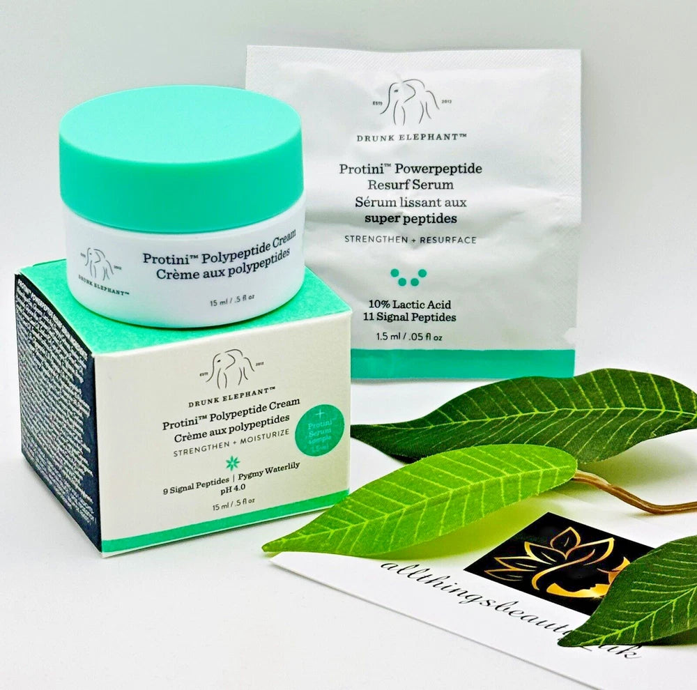 Drunk Elephant Protini Polypeptide Cream 15ml & Serum 1.5ml Sample 💚 Boxed