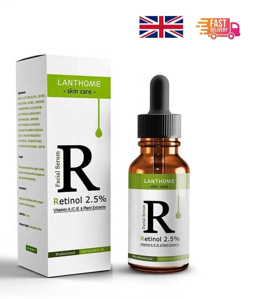 Retinol Oil Vitamin A C E Hyaluronic Acid Face Serum Anti Aging Wrinkles UK