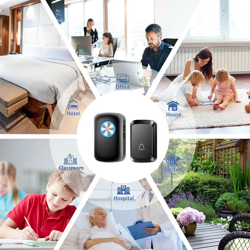 Loud Wireless Doorbell Plug in Cordless Doorbells Waterproof Door Bell Chime Kit