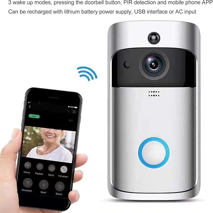 Ring Video Doorbell HD Video Wireless Doorbell Motion Advanced Detection Camera