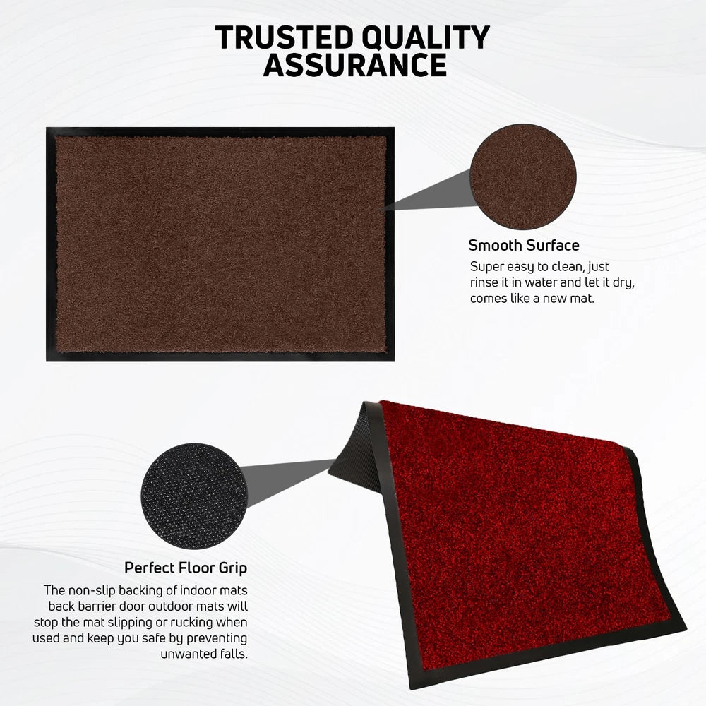 Door Mat Heavy Duty Barrier Rubber Entrance Non-Slip Floor Rugs Kitchen Runner