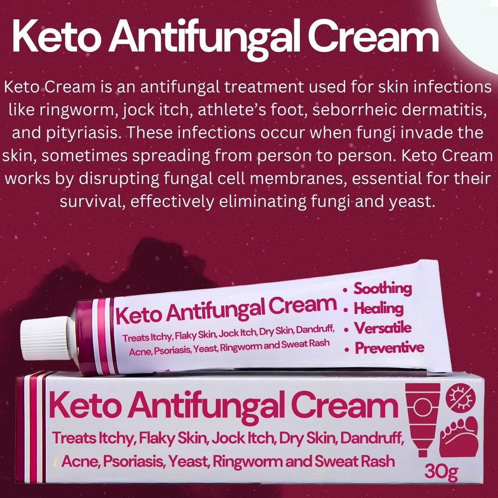 Antifungal Cream Relief from Jock Itch, Athletes Foot, Psoriasis, Ringworm, Acne