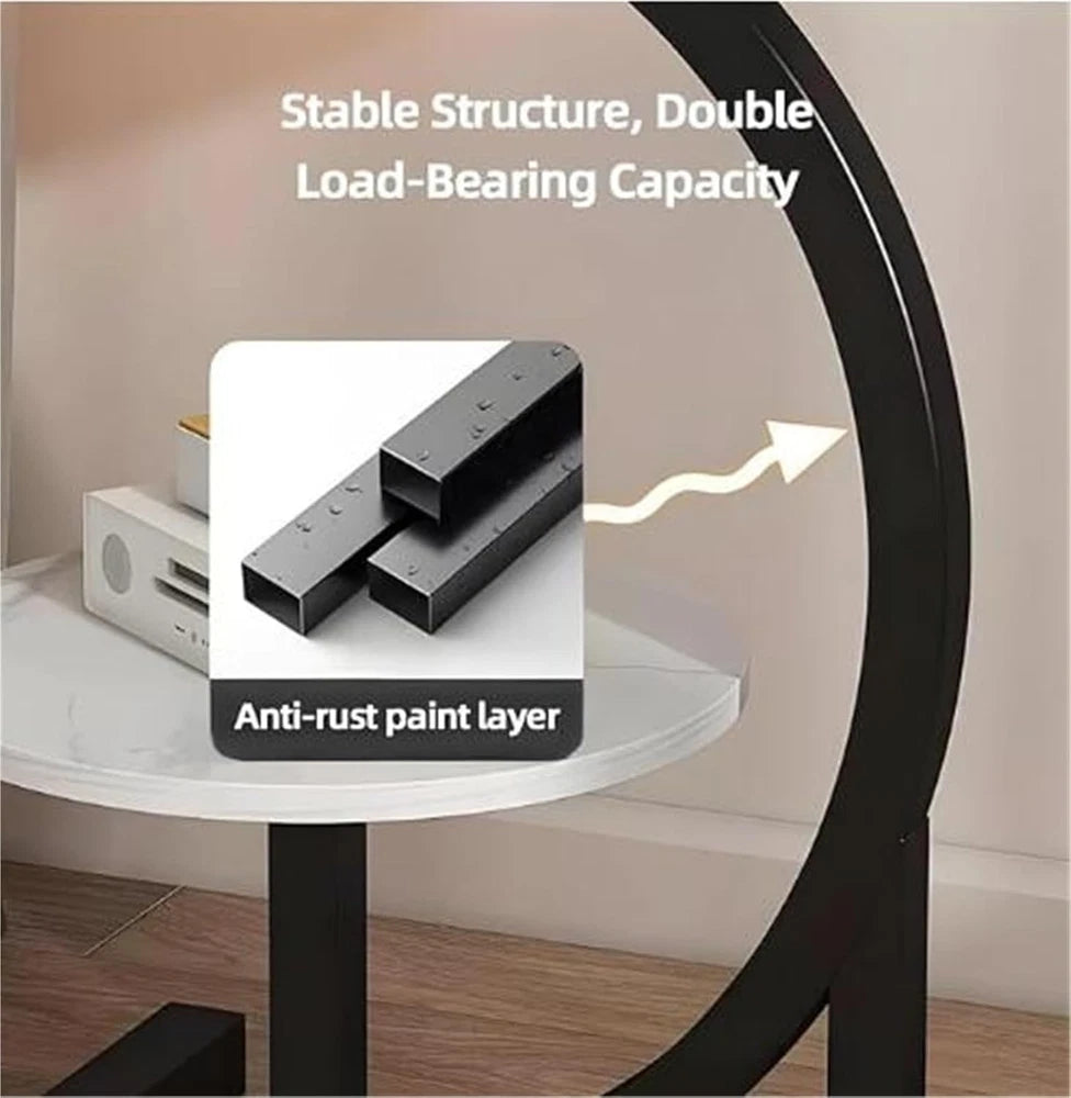 C-SHAPED COMPACT SOFA SIDE END TABLE COFFEE LAPTOP TABLE LIVING ROOM BEDROOM UK