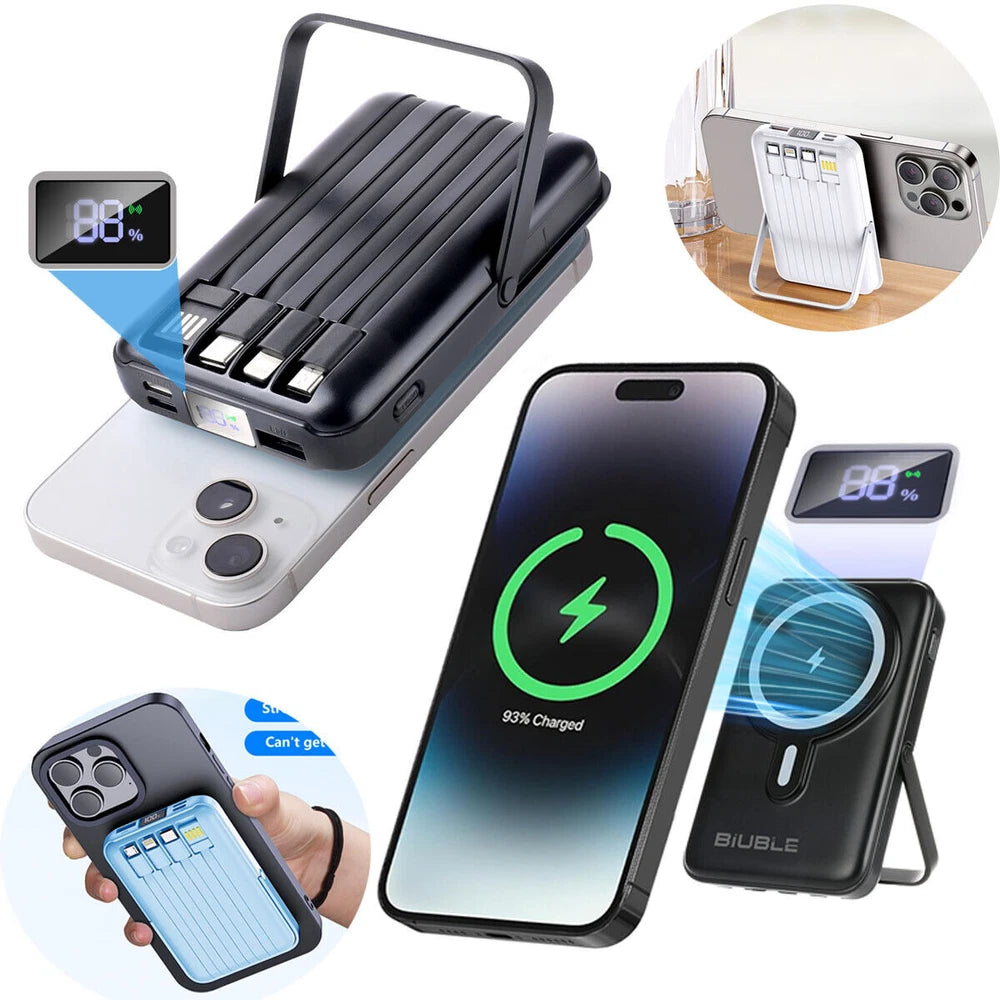 9000000mAh Power Bank Magsafe Magnetic USB Fast Charger Battery Pack  for Phone