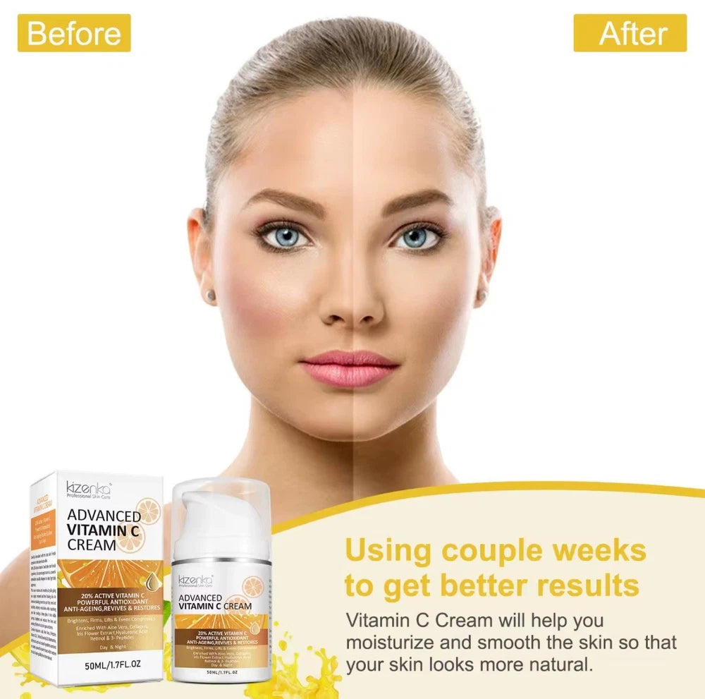 Vitamin C Cream Anti Aging 20% Vitamin Enriched With Aloe And Collagen Face Neck