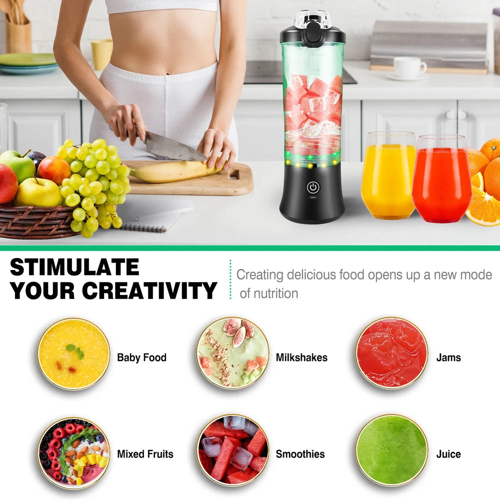 3800W Portable Blender for Shakes and Smoothies, 4000mAh Rechargeable 6 Blades