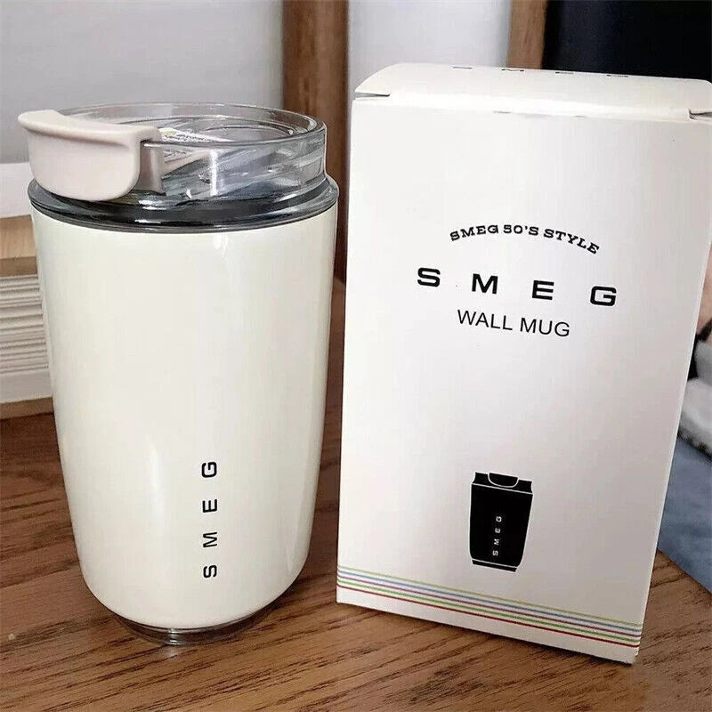 Smeg Coffee Mug Stainless Steel Travel Water Bottle Insulated Cup 8 Colors
