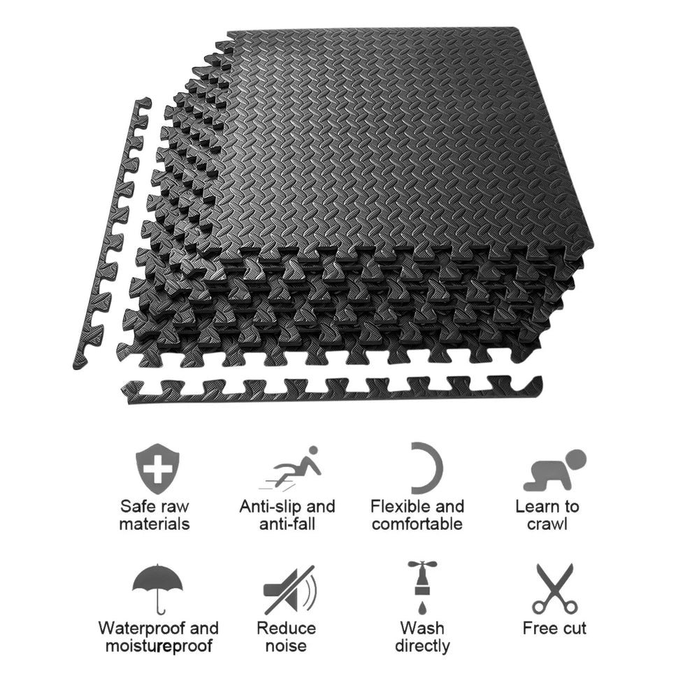 Interlocking Gym Floor Mat Tiles Soft Smooth EVA Foam Yoga Kids Play Hot Tub Spa
