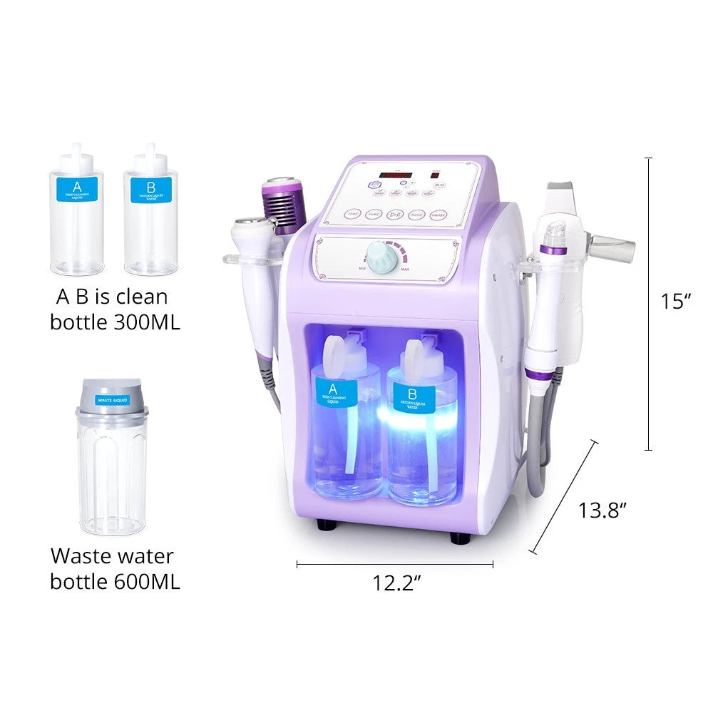 6 in1 Hydra Spa Water Facial Cleaner Aqua Peel Hydro Dermabrasion Beauty Machine