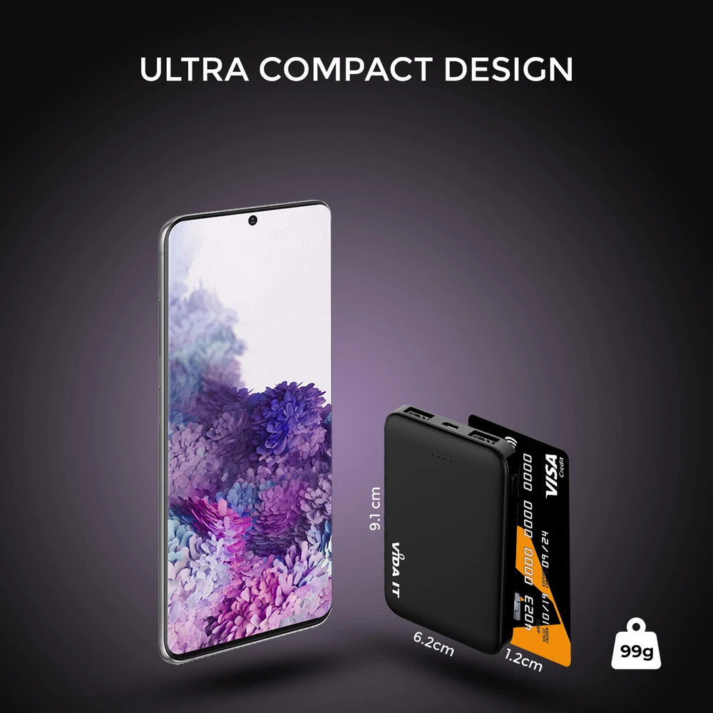 Mini Power Bank Small Portable Charger for Smartphone Compact USB Battery Pack