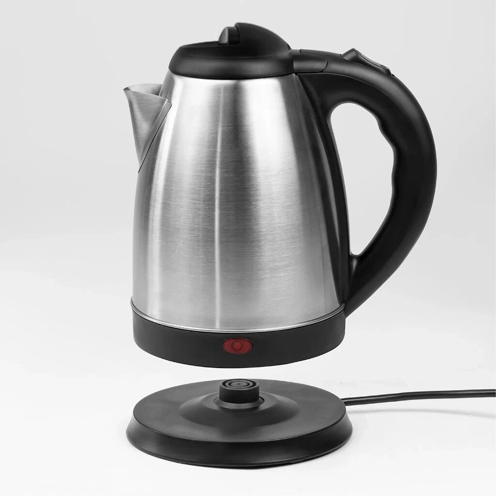 Electric Kettle Stainless Steel Cordless Jug 1.8L Overheat Protection 1500W UK