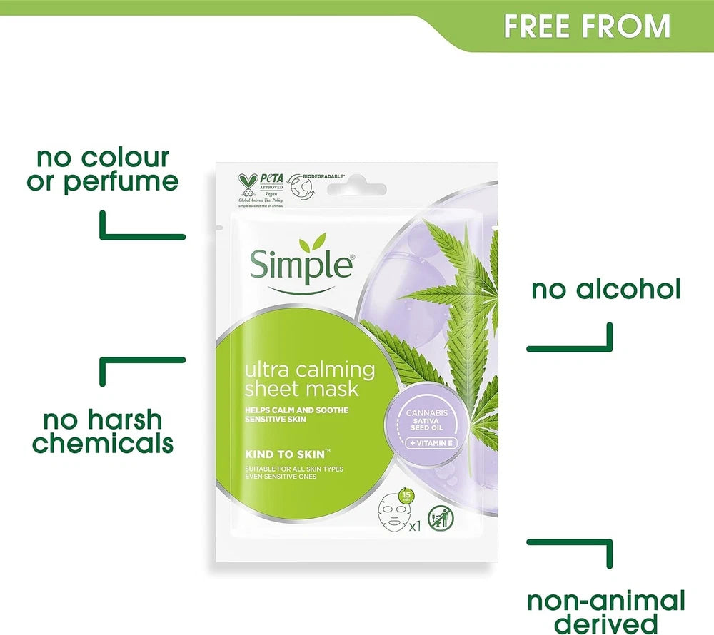 Simple Mask 1 x Hydrating 1 x Ultra Calming 1 x Glow Mask Bundle 3