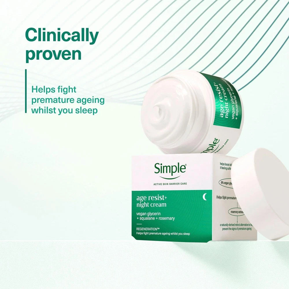 Simple Face Cream 50ml - Age Resist, Glow, Repair, Hydrate, Smooth, 1 Pack