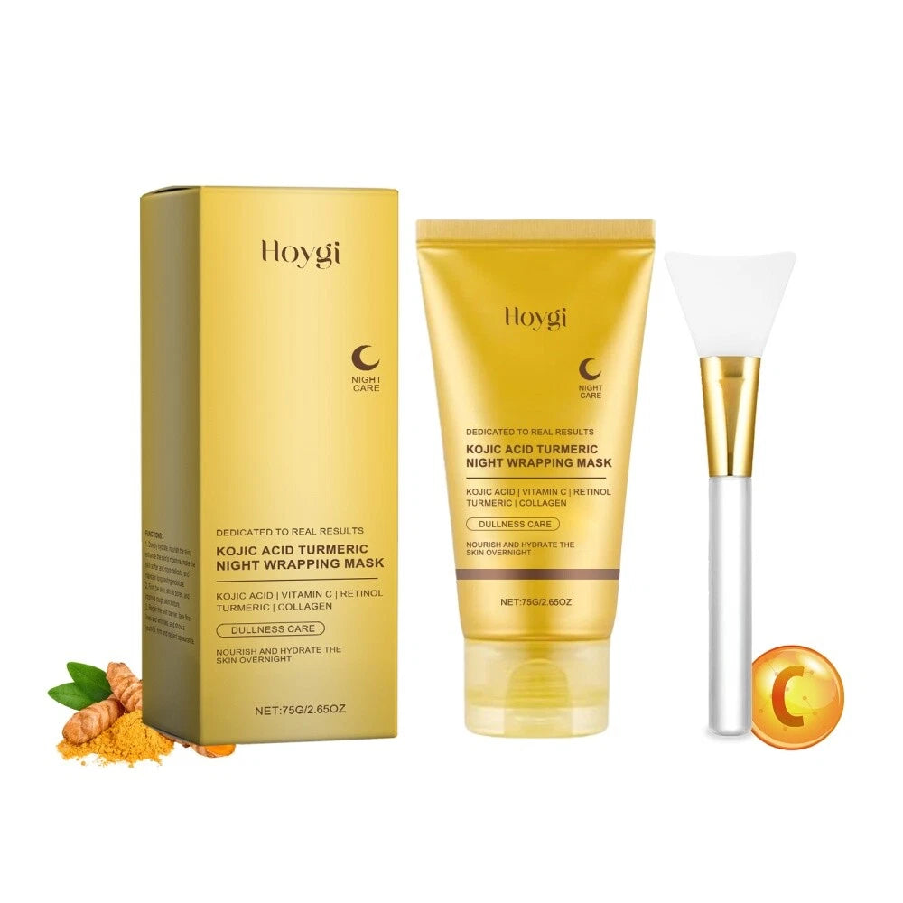 Kojic Acid Turmeric Collagen Night Wrapping Mask Overnight Peel Off Facial Mask