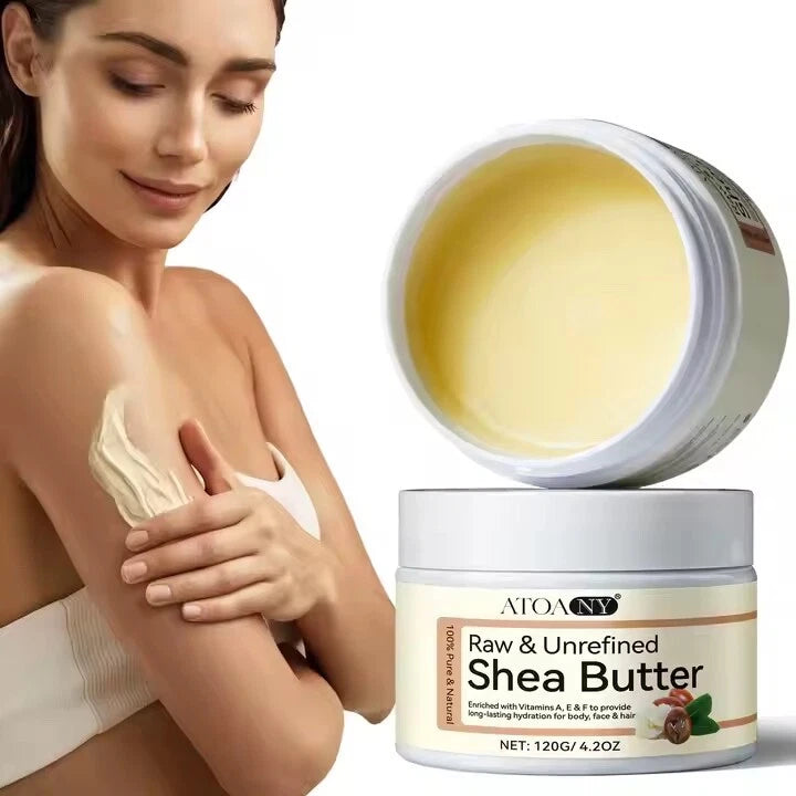 SHEA BUTTER, 100% PURE & NATURAL  Raw Unrefined Skin Body Face MOISTURISER -120g