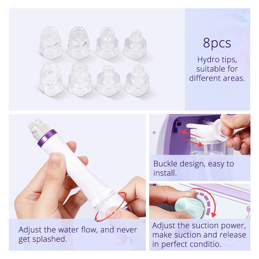 6 in1 Hydra Spa Water Facial Cleaner Aqua Peel Hydro Dermabrasion Beauty Machine