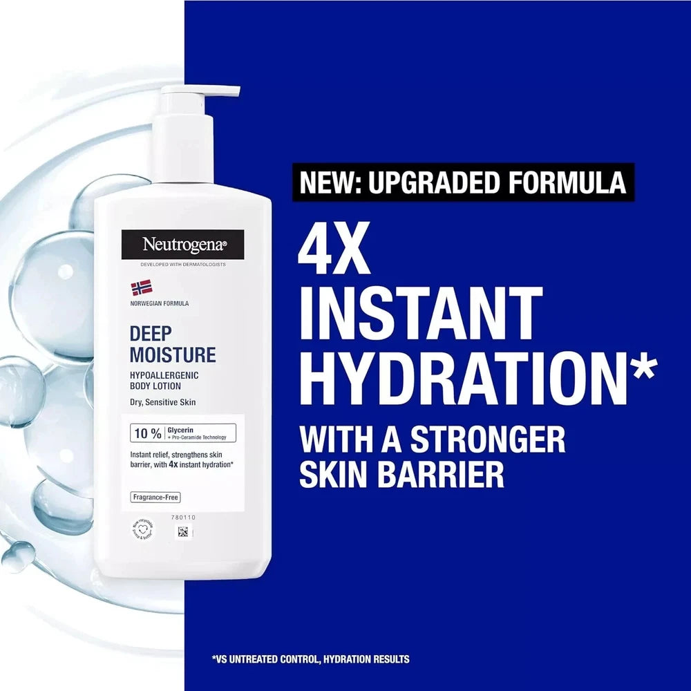 Neutrogena Norwegian Formula Deep Moisture Hypoallergenic Body Lotion 400ml UK