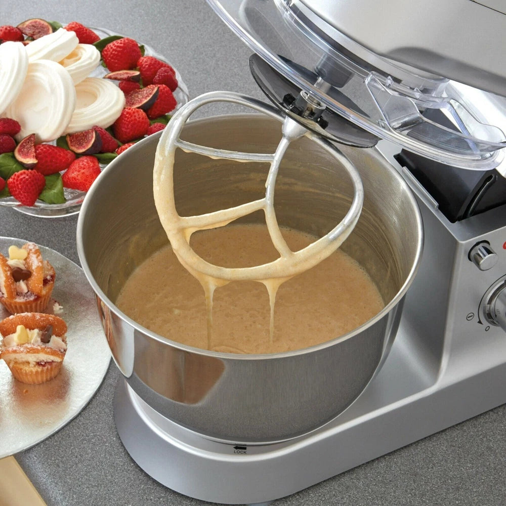 Food Processor Stand Mixer with Blender Meat Mincer Grinder 6.2L Bowl 1200W