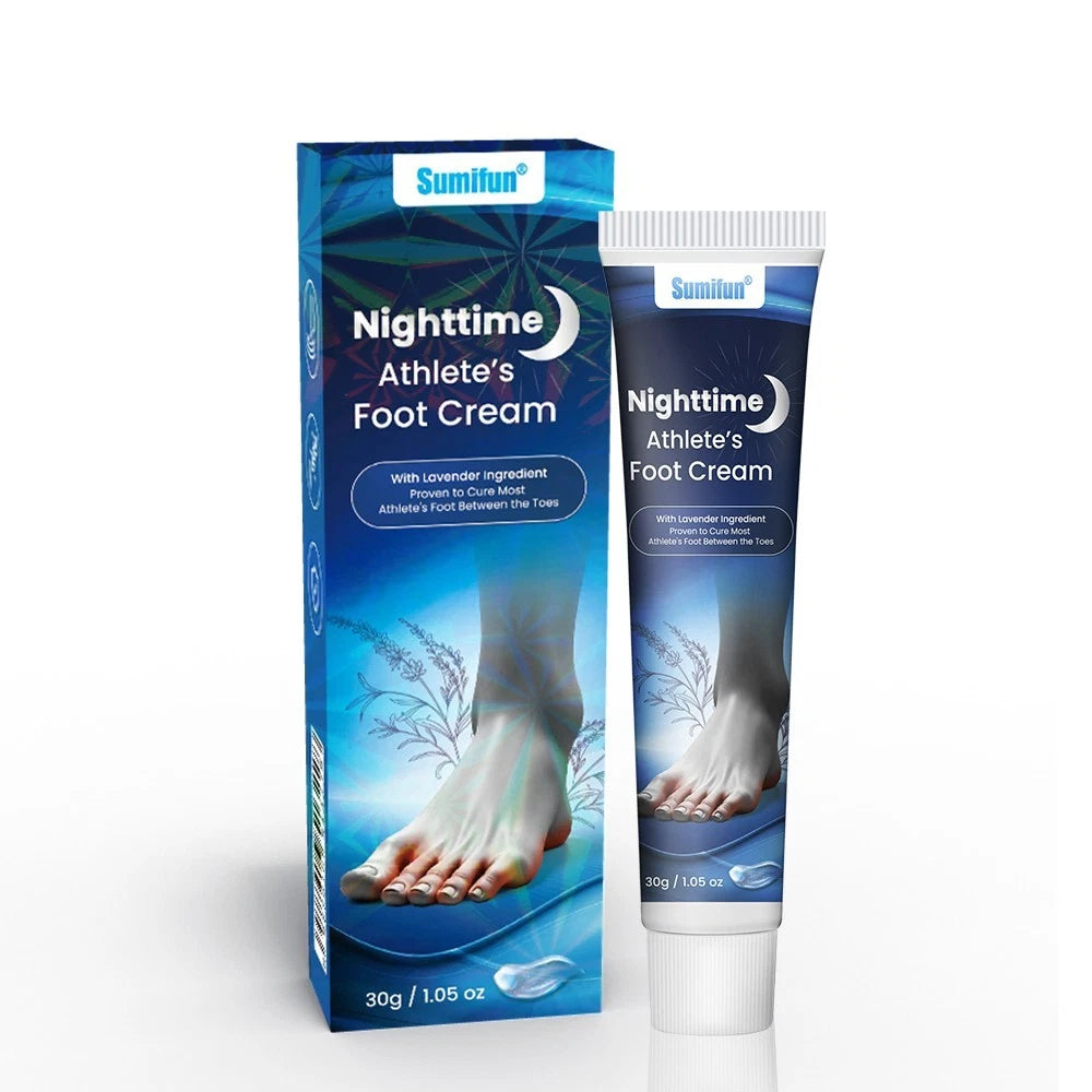 30g New Natural Nighttime Athlete's Foot Cream Proven Cure Between Toes Lavender