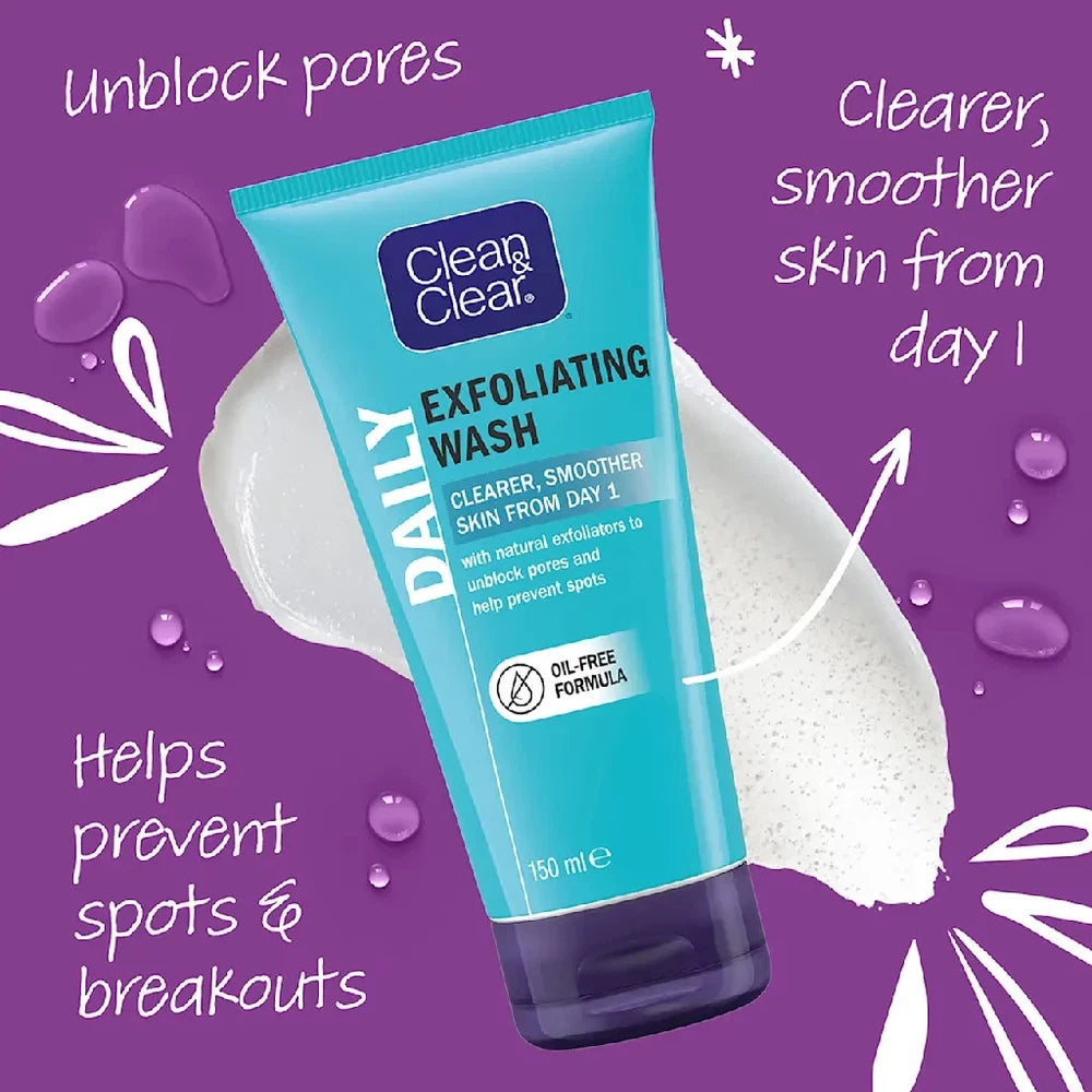 Clean & Clear Exfoliating Daily Wash 150ml x2