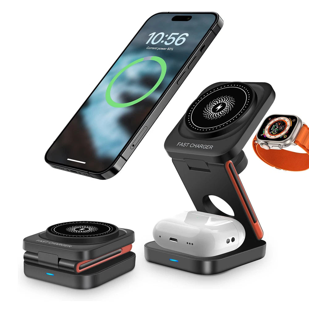 Wireless Charger Dock 3in1 Fast Charging Station For Apple Watch iPhone 16 15 14