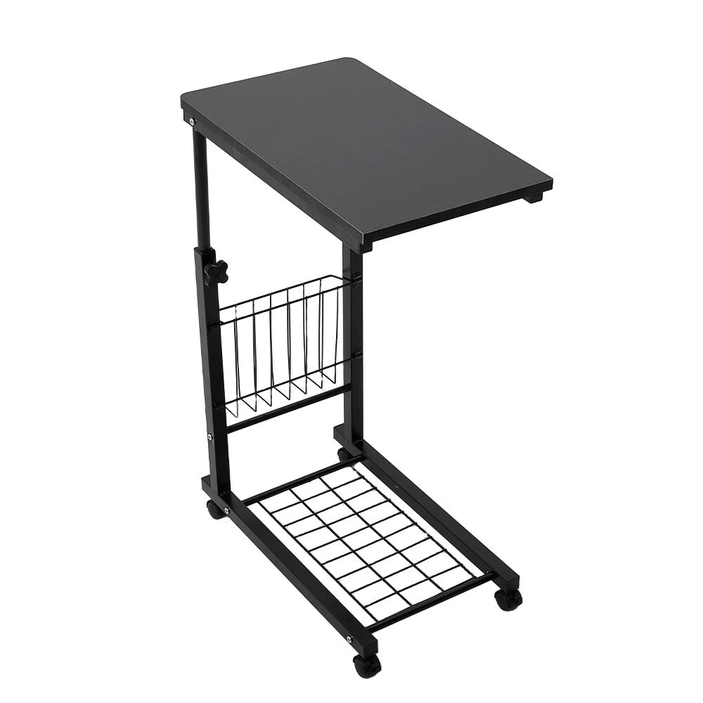 C-Shaped Movable Table Sofa Tea Desk Over Bed Side Tables Laptop Stand Workbench