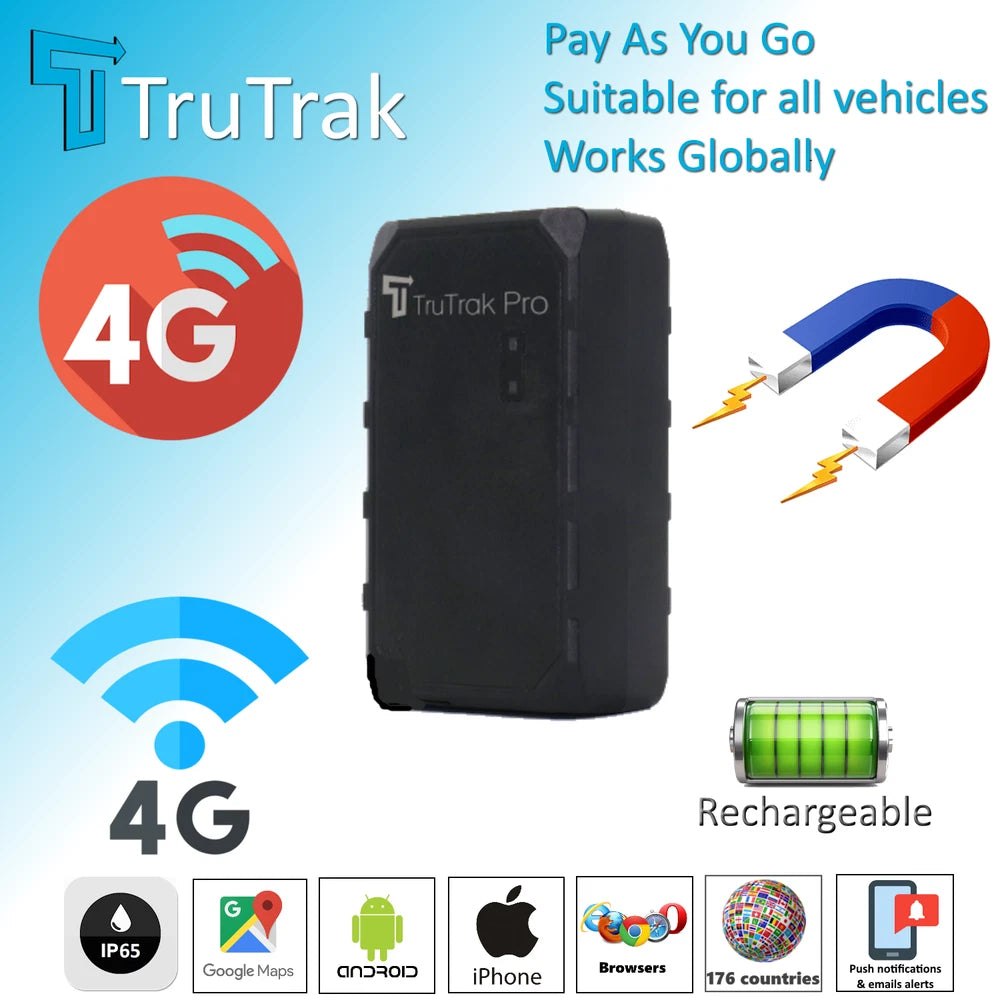 TruTrak GAT23 GPS Tracker 4G - Real Time magnetic vehicle car Tracking Device