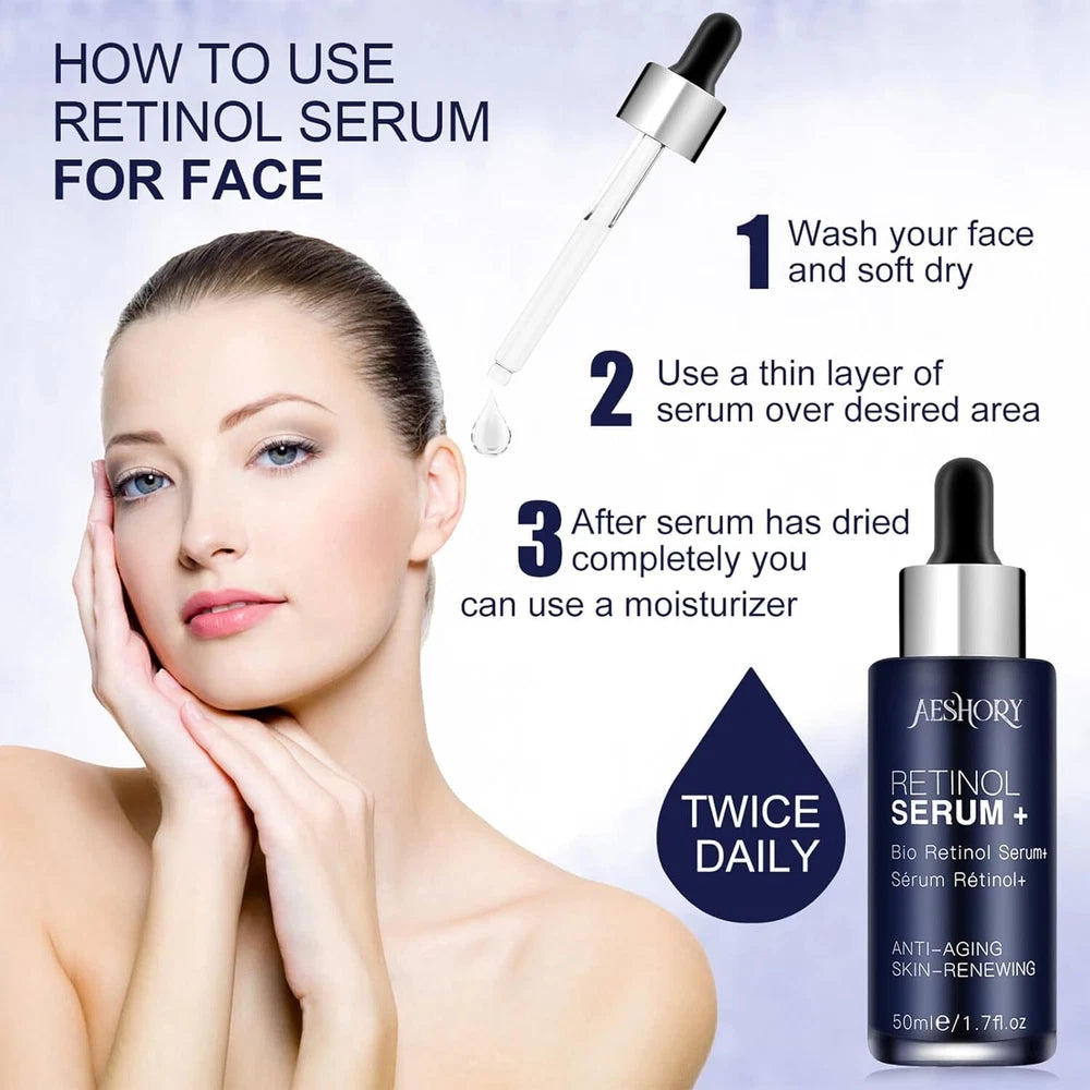 Anti-Aging Retinol Serum – 5% Strength, 50ml with Vitamin C & Hyaluronic Acid