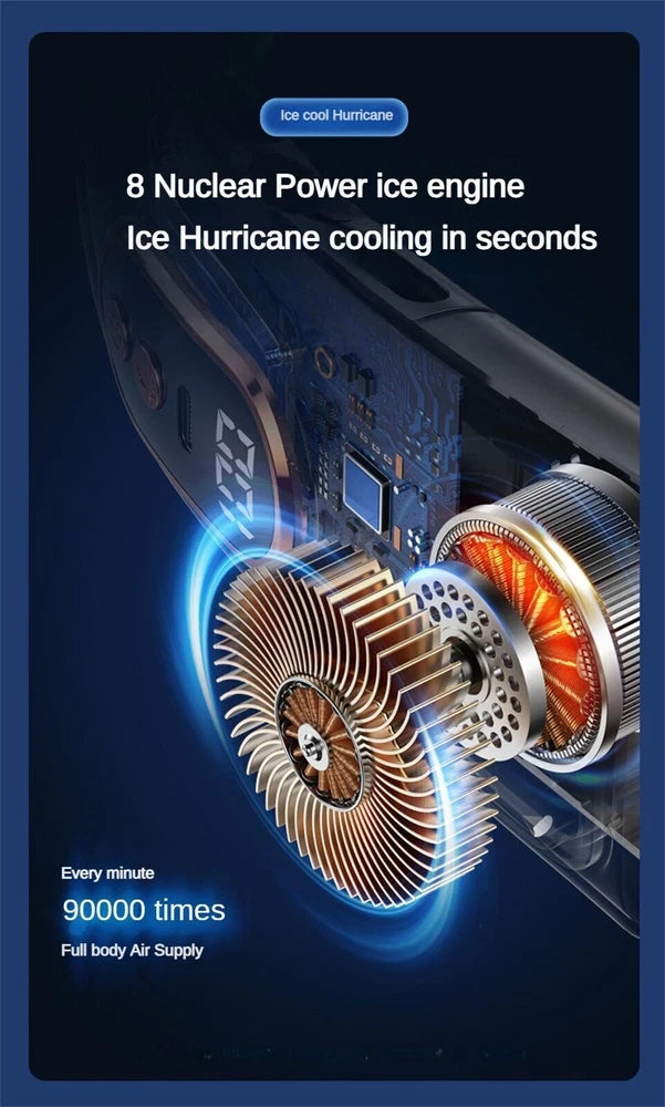 12000mAh Bladeless Lazy Neck Fan Portable USB Rechargeable Mini Hanging Cooler