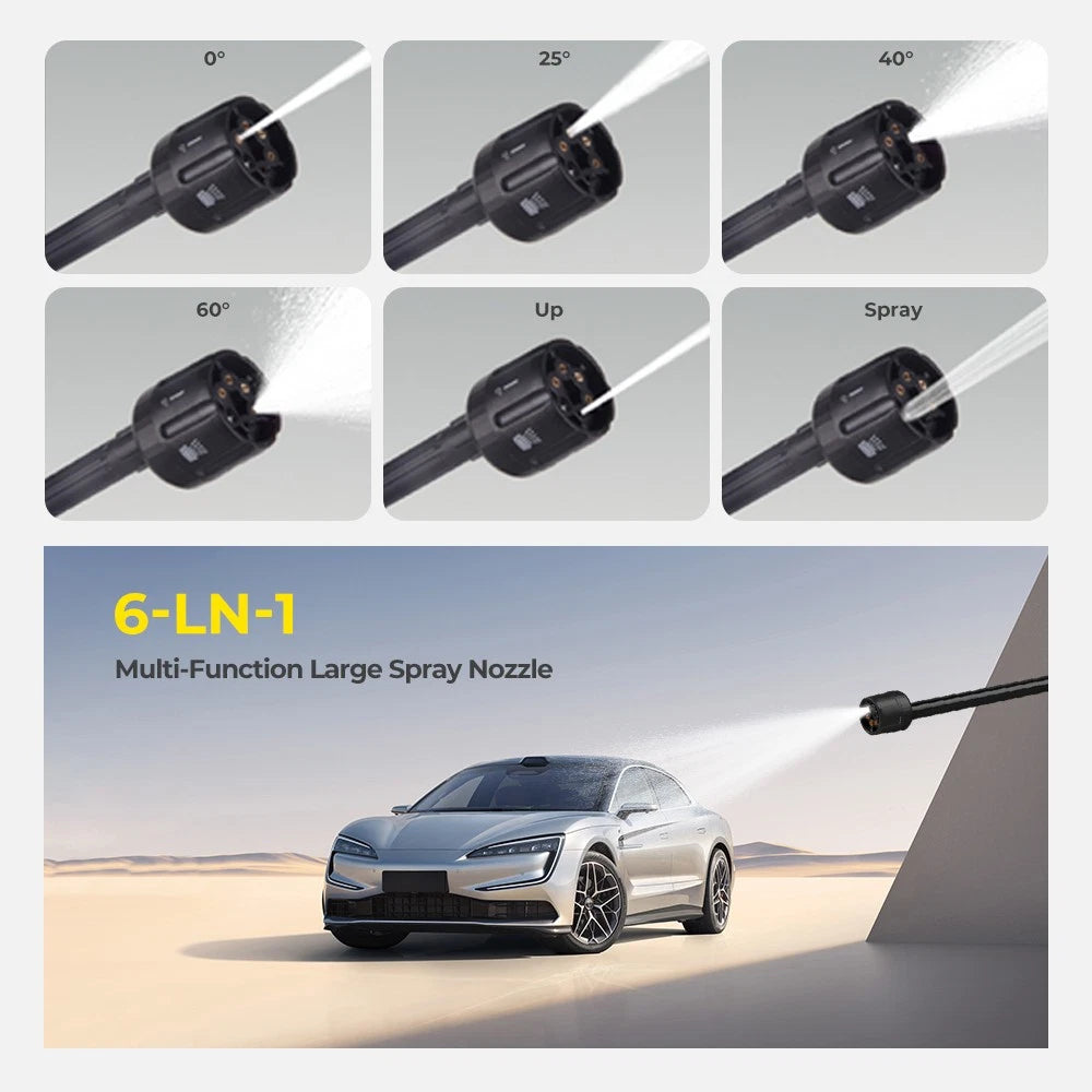 2 Battery Brushless Cordless Car High Pressure Washer Jet Water Wash Cleaner Gun