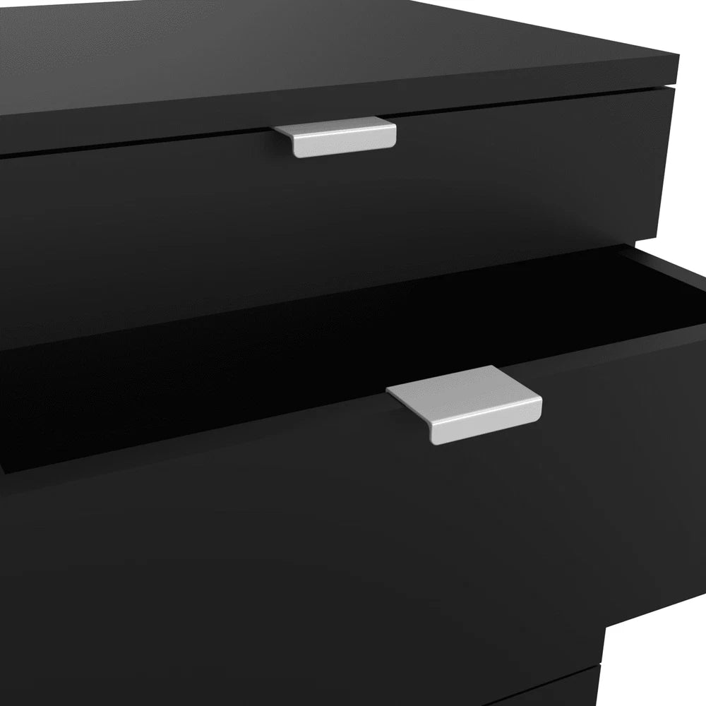 Modern 3 Drawers Bedside Table with Shelf Nightstand Bedroom Furniture Storage