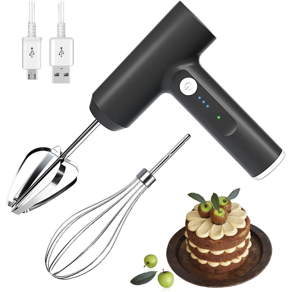 Electric Handheld Whisk Cordless Egg Beater Hand Mixer USB Coffee Food Frother