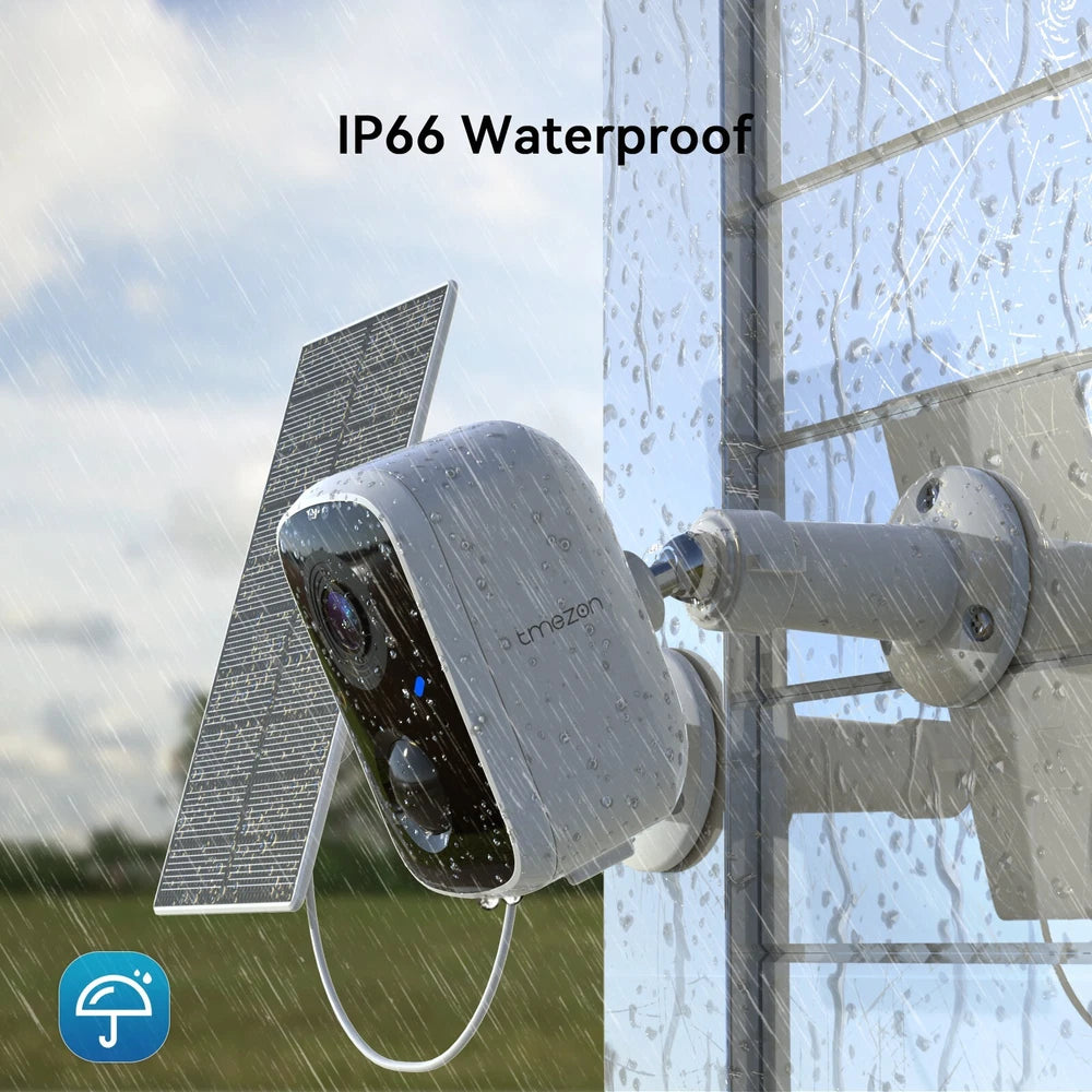 TMEZON Outdoor Security Camera Colour Night Vision Home WiFi Battery CCTV System