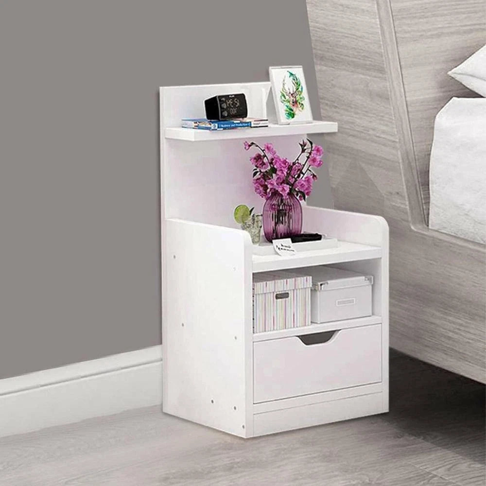Bedside Table Drawer Cabinet End Side Table Bedroom Furniture Storage Nightstand