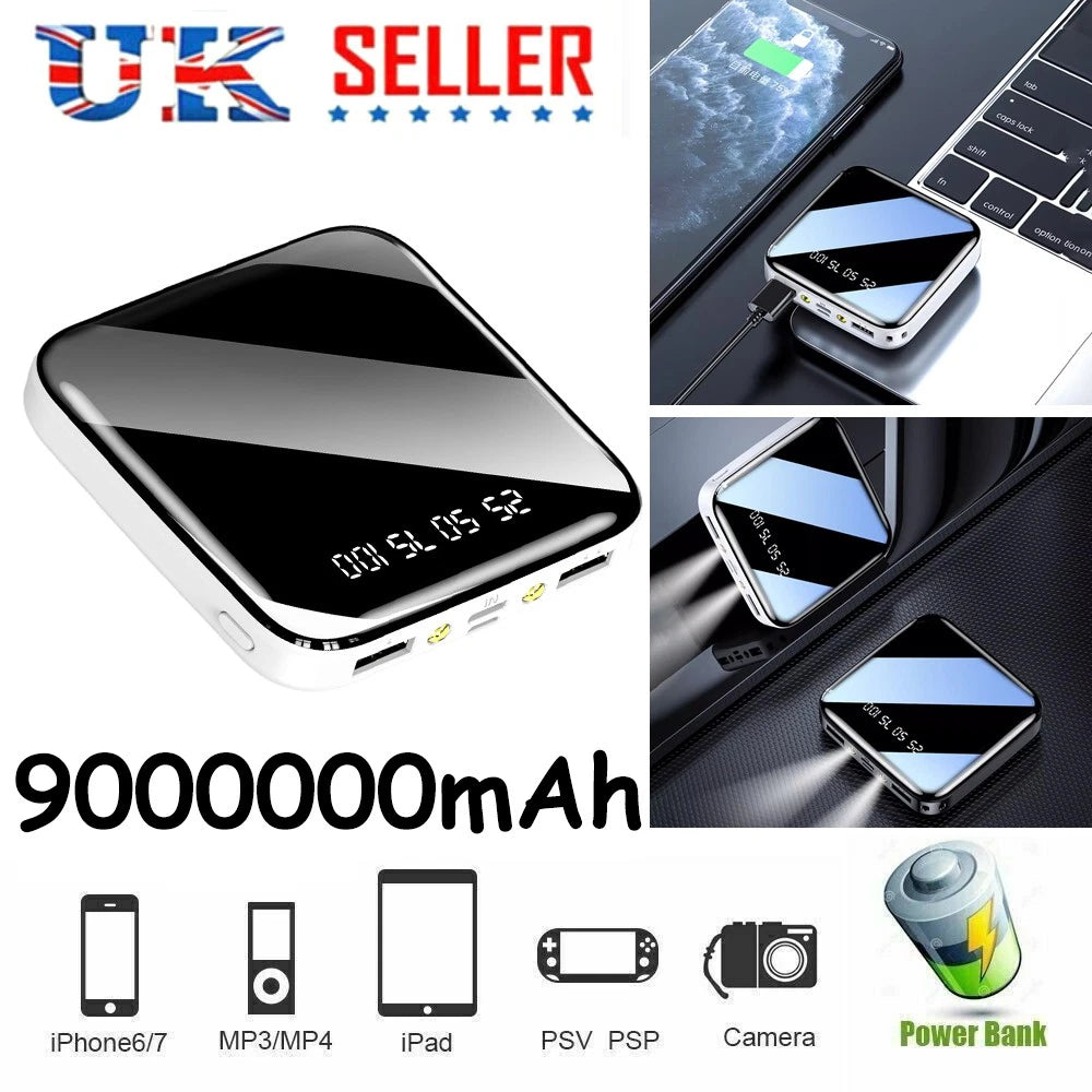 9000000mAh Power Bank Fast Charger Battery Pack Portable 4 USB for Mobile Phone.