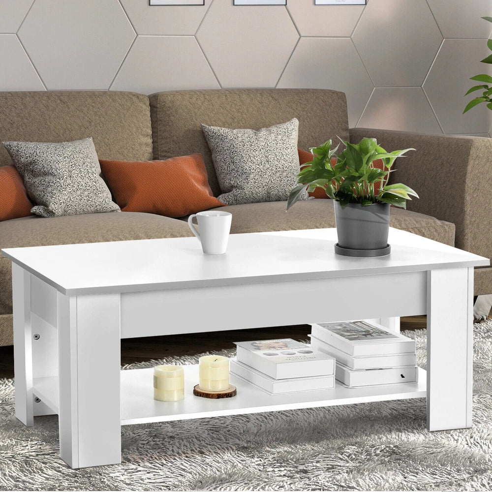 Coffee Table With Storage Lift Top Up Drawer Shelf Living Room Furniture Wooden